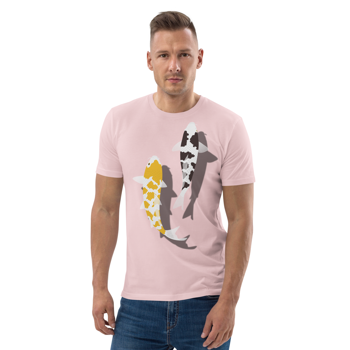 [Koi] T-shirt écaille blanc/tapisserie allemande (unisexe)