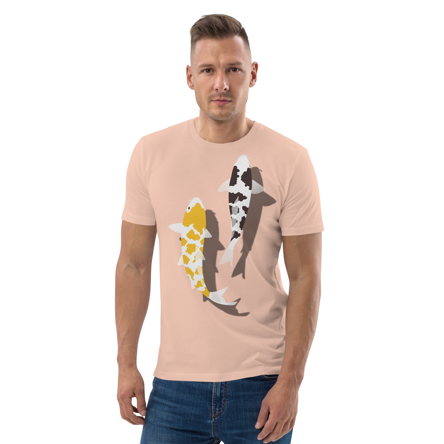 [Koi] T-shirt écaille blanc/tapisserie allemande (unisexe)