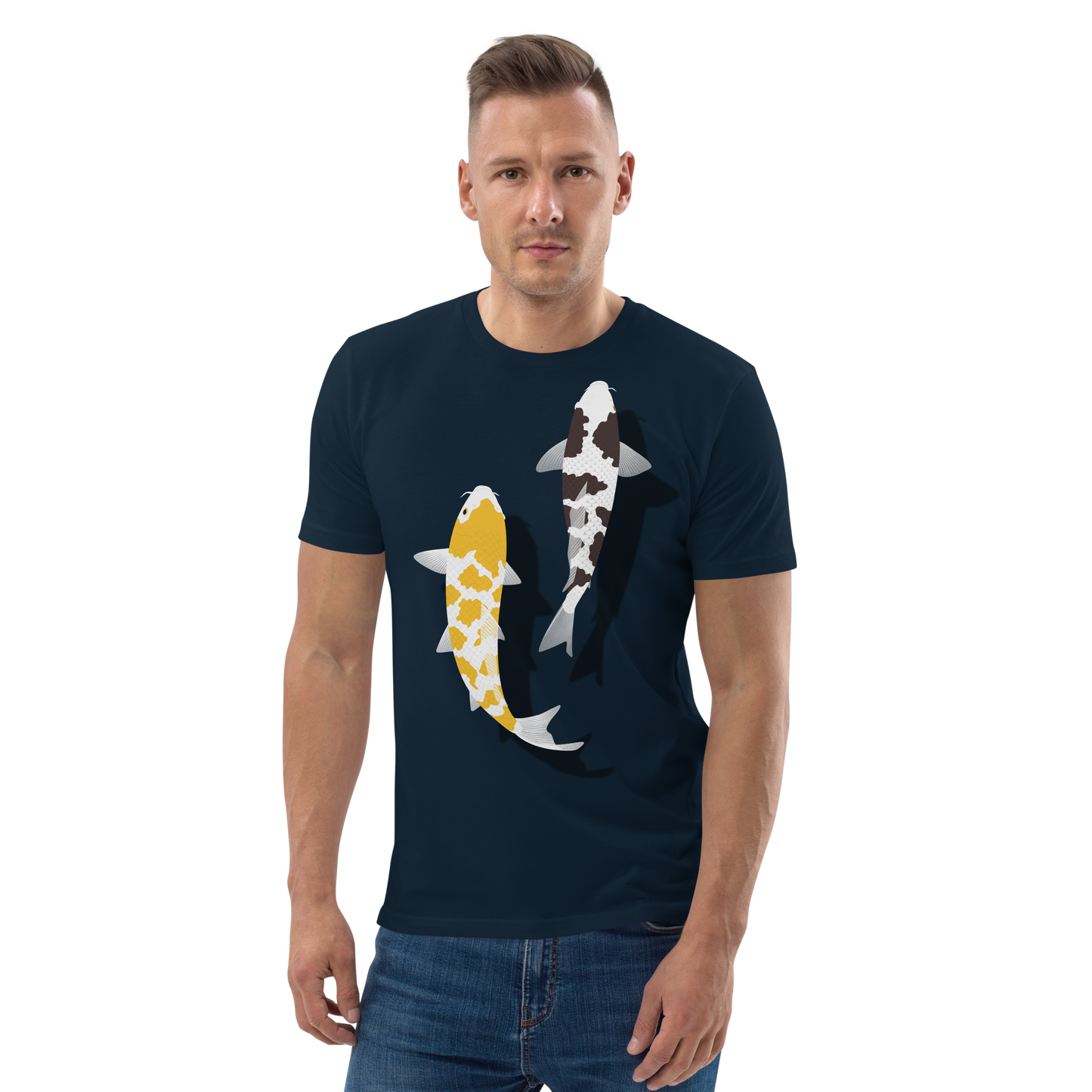 [Koi] T-shirt écaille blanc/tapisserie allemande (unisexe)