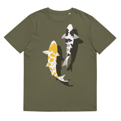 [Koi] T-shirt écaille blanc/tapisserie allemande (unisexe)