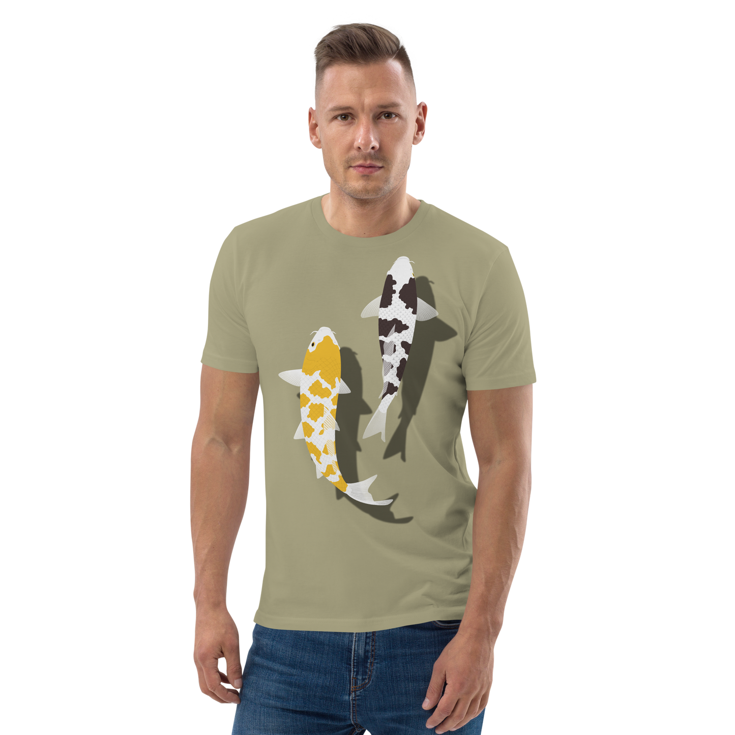 [Koi] T-shirt écaille blanc/tapisserie allemande (unisexe)