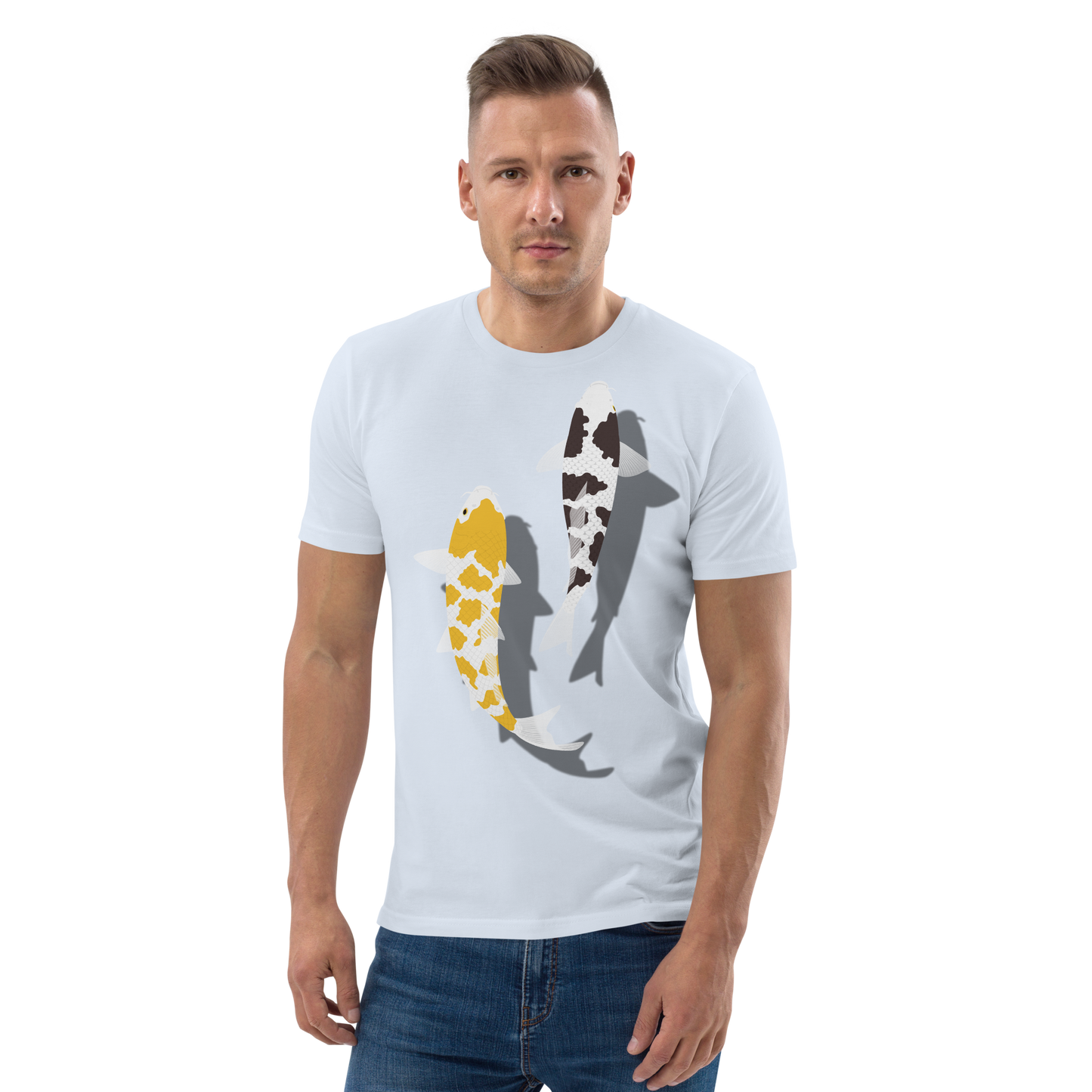 [Koi] T-shirt écaille blanc/tapisserie allemande (unisexe)