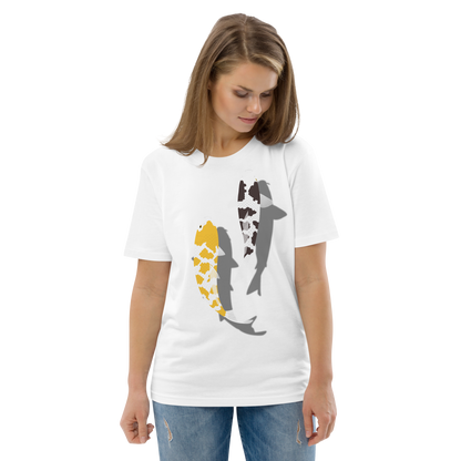 [Koi] T-shirt écaille blanc/tapisserie allemande (unisexe)